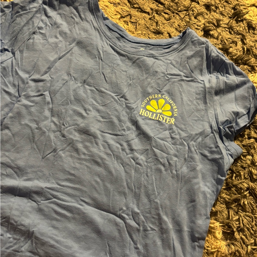 Hollister Blue XL Cropped Tee